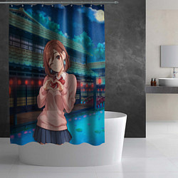 Шторка для душа Милашка Сиратори Айра Дандадан, цвет: 3D-принт — фото 2