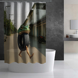 Шторка для душа Бонека Амбалабу мем, цвет: 3D-принт — фото 2