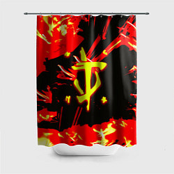Шторка для душа Doom огненный, цвет: 3D-принт