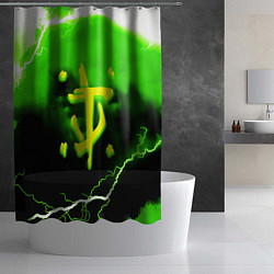 Шторка для душа Doom шторм кислотное лого, цвет: 3D-принт — фото 2