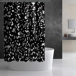 Шторка для душа Черный камуфляж, цвет: 3D-принт — фото 2