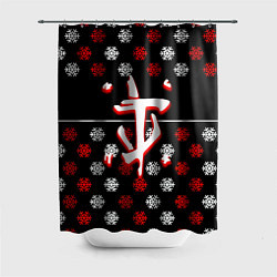 Шторка для душа Doom winter pattern steel, цвет: 3D-принт