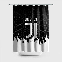 Шторка для душа Juventus соты огонь, цвет: 3D-принт