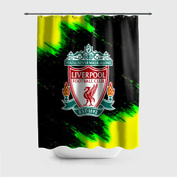Шторка для душа Ливерпуль кислотные краски, цвет: 3D-принт