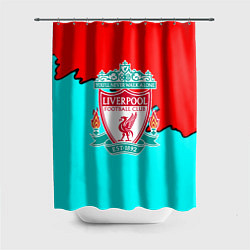 Шторка для душа Liverpool краски текстура штрихи, цвет: 3D-принт