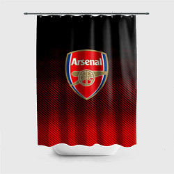 Шторка для душа Arsenal текстура полосы красные, цвет: 3D-принт
