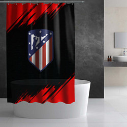 Шторка для душа Атлетико Мадрид красные краски, цвет: 3D-принт — фото 2