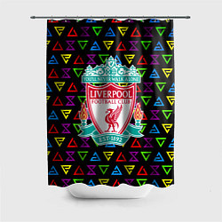 Шторка для душа Liverpool pattern neon, цвет: 3D-принт