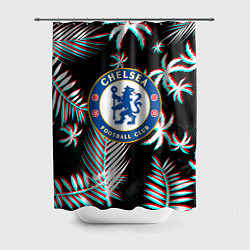 Шторка для душа Chelsea тропики глитч текстура, цвет: 3D-принт