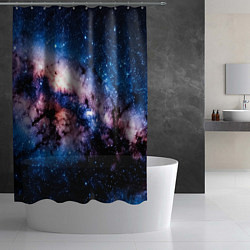 Шторка для душа Фантастический космос звёзды и туманности, цвет: 3D-принт — фото 2