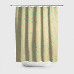 Шторка для душа Color beige turquoise, цвет: 3D-принт