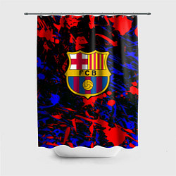 Шторка для душа Барселона абстрактные краски, цвет: 3D-принт