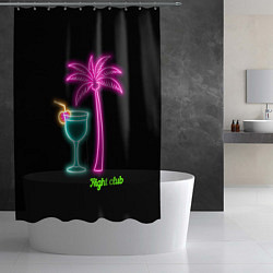 Шторка для душа Night club, цвет: 3D-принт — фото 2