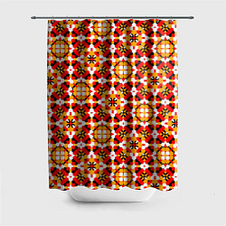 Шторка для душа Пестрый узорчатый паттерн, цвет: 3D-принт