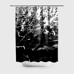 Шторка для душа Bayern Mnchen черно белая бумага, цвет: 3D-принт