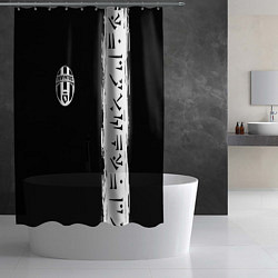 Шторка для душа Ювентус символы гейм, цвет: 3D-принт — фото 2