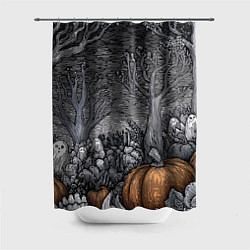 Шторка для душа Осенние шалости духов, цвет: 3D-принт