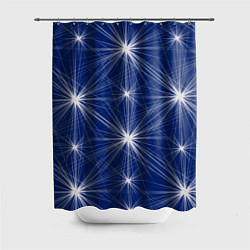 Шторка для душа Звезды на синем фоне, цвет: 3D-принт