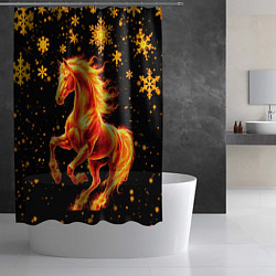 Шторка для душа Пылающая лошадь, цвет: 3D-принт — фото 2