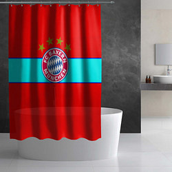 Шторка для душа Бавария Мюнхен полосы линии, цвет: 3D-принт — фото 2