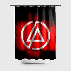 Шторка для душа Linkin Park: Red style, цвет: 3D-принт