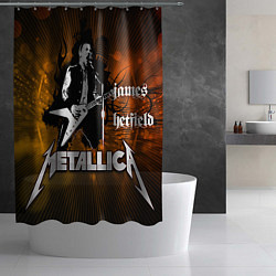 Шторка для душа Metallica: James Hetfield, цвет: 3D-принт — фото 2