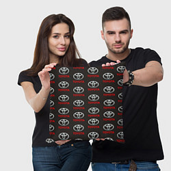 Подушка квадратная Toyota, цвет: 3D-принт — фото 2