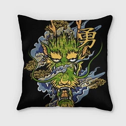 Подушка квадратная Зеленый дракон, цвет: 3D-принт