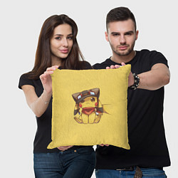 Подушка квадратная Pikachu, цвет: 3D-принт — фото 2