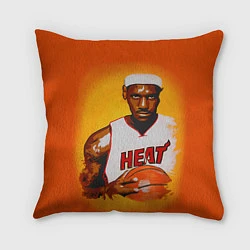Подушка квадратная LeBron James: Heat, цвет: 3D-принт