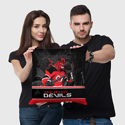 Подушка квадратная New Jersey Devils цвета 3D-принт — фото 2