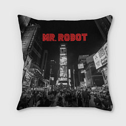 Подушка квадратная Mr. Robot City, цвет: 3D-принт