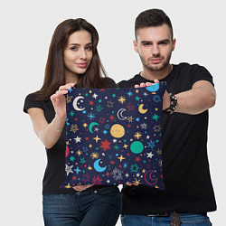 Подушка квадратная Звездное небо, цвет: 3D-принт — фото 2
