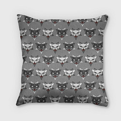 Подушка квадратная Злые котики, цвет: 3D-принт