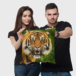 Подушка квадратная Тигр, цвет: 3D-принт — фото 2