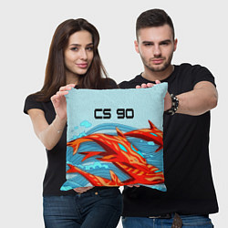 Подушка квадратная CS GO: AR Style, цвет: 3D-принт — фото 2