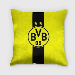 Подушка квадратная BVB FC: Yellow line, цвет: 3D-принт
