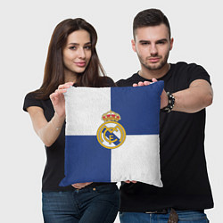 Подушка квадратная Real Madrid: Blue style, цвет: 3D-принт — фото 2