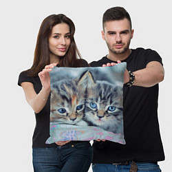 Подушка квадратная Котята, цвет: 3D-принт — фото 2