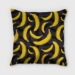 Подушка квадратная Бананы, цвет: 3D-принт