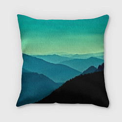 Подушка квадратная Туманный лес, цвет: 3D-принт