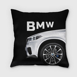 Подушка квадратная BMW: White Style, цвет: 3D-принт