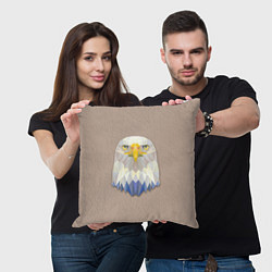 Подушка квадратная Геометрический орел, цвет: 3D-принт — фото 2