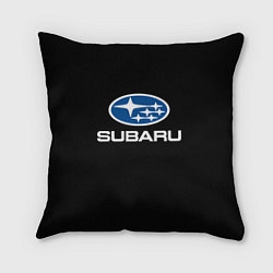Подушка квадратная Subaru - emblem, цвет: 3D-принт