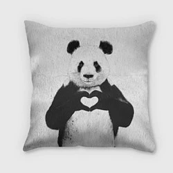 Подушка квадратная Panda Love, цвет: 3D-принт
