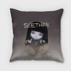 Подушка квадратная Seether: Fake it, цвет: 3D-принт