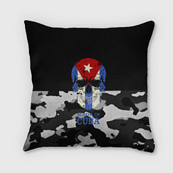 Подушка квадратная Made in Cuba, цвет: 3D-принт