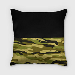 Подушка квадратная Лесной Камуфляж, цвет: 3D-принт