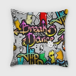 Подушка квадратная Break Show Dance, цвет: 3D-принт