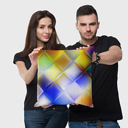 Подушка квадратная Colorful squares, цвет: 3D-принт — фото 2